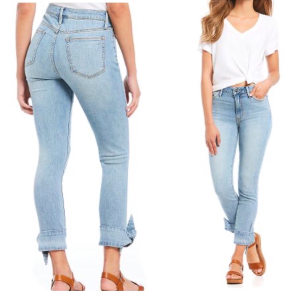 NWT Sam Edelman stiletto tie hem high rise jeans